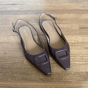 Kensie Dark Brown Slingback Heels
